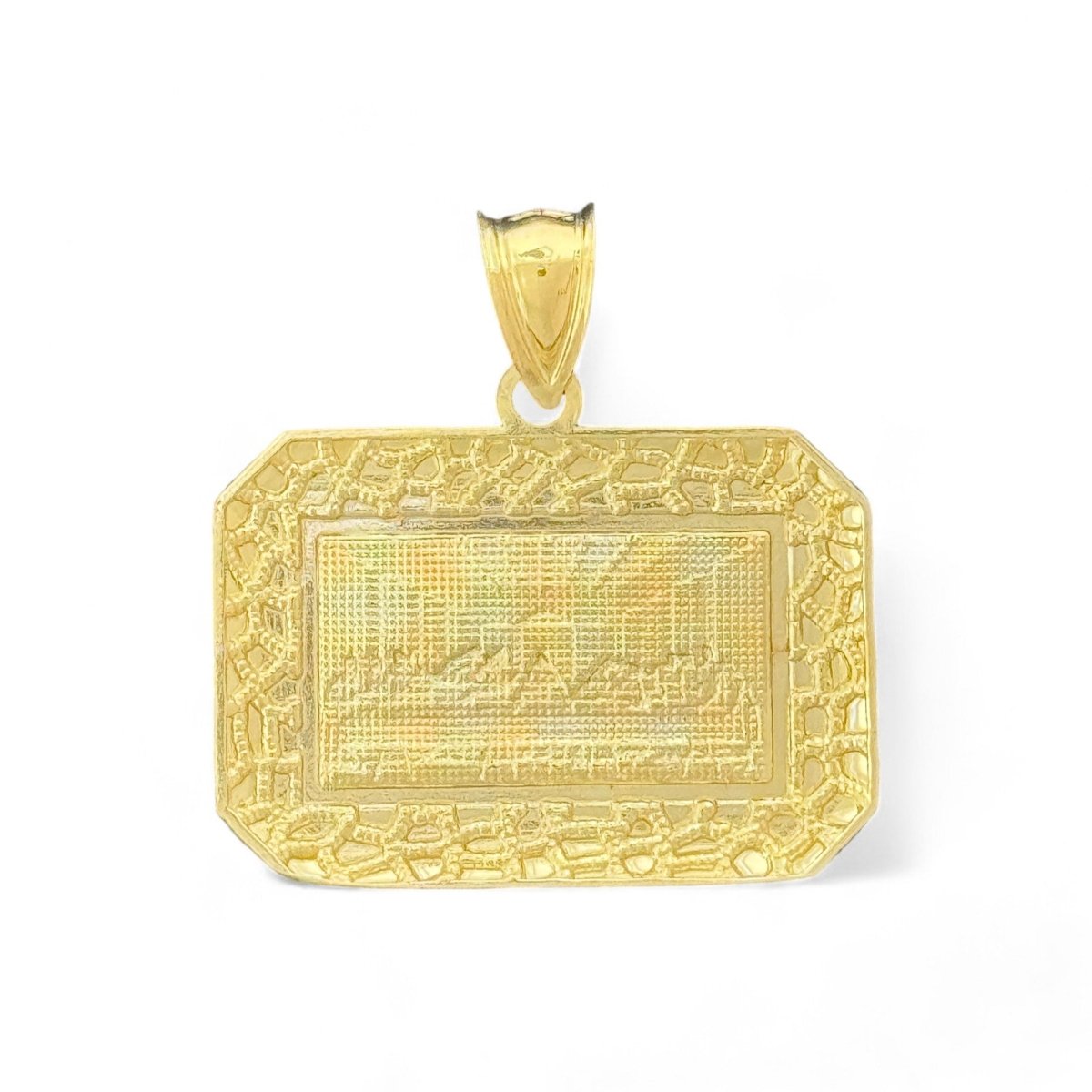 10KT Gold Last Supper Nugget Frame Pendant - 2.6 Grm