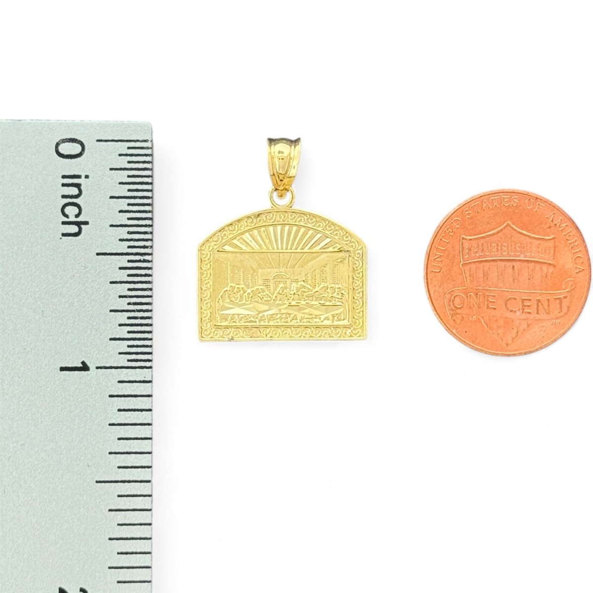 10KT Gold Last Supper Pendant - 1.8 Grm