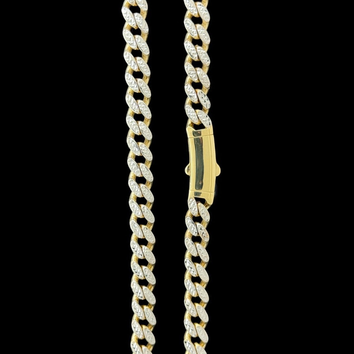 10KT Gold Monaco Cuban Pave Necklaces