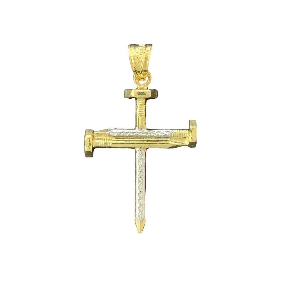 10KT Gold Nail Cross Pendant - 1.73g