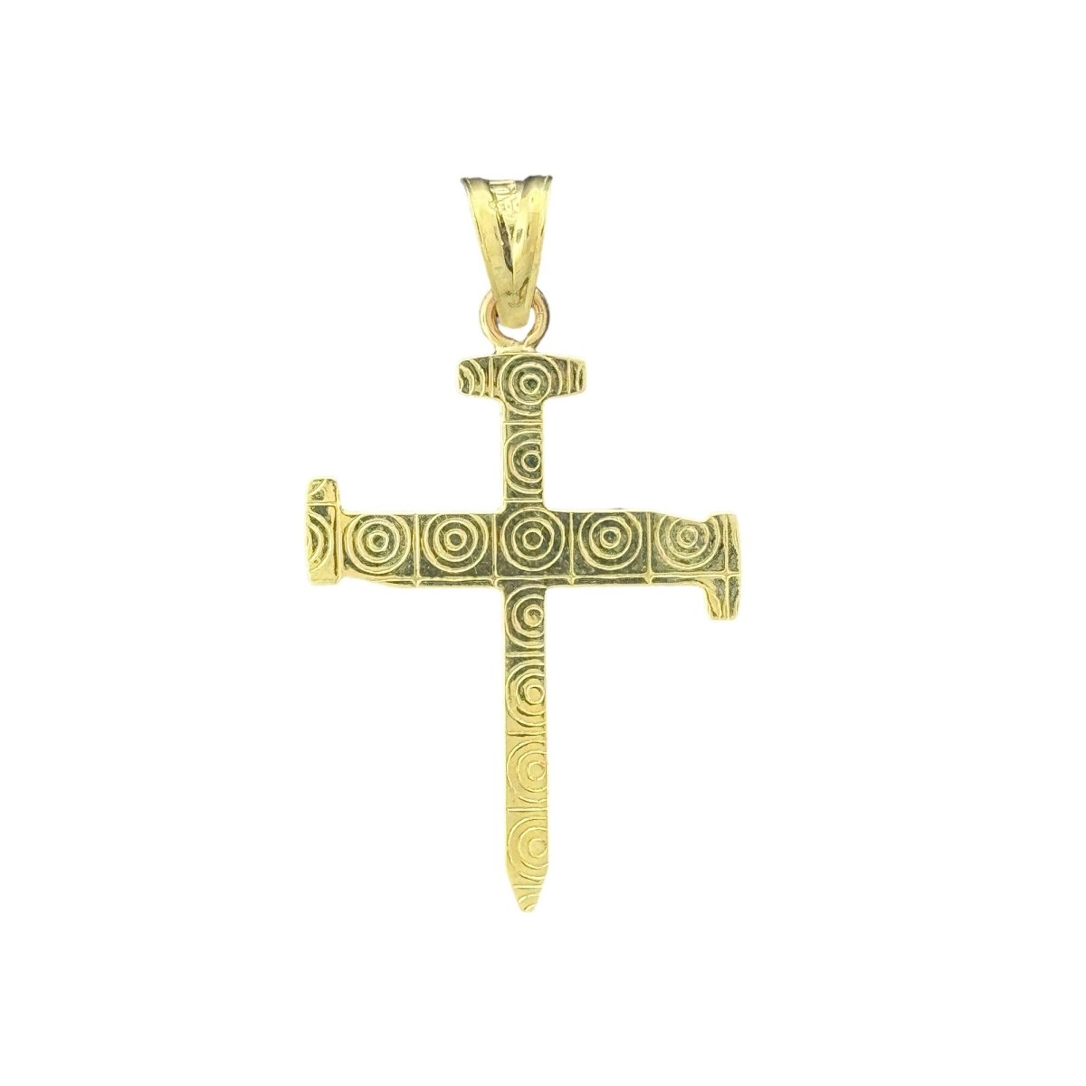 10KT Gold Nail Cross Pendant - 1.73g