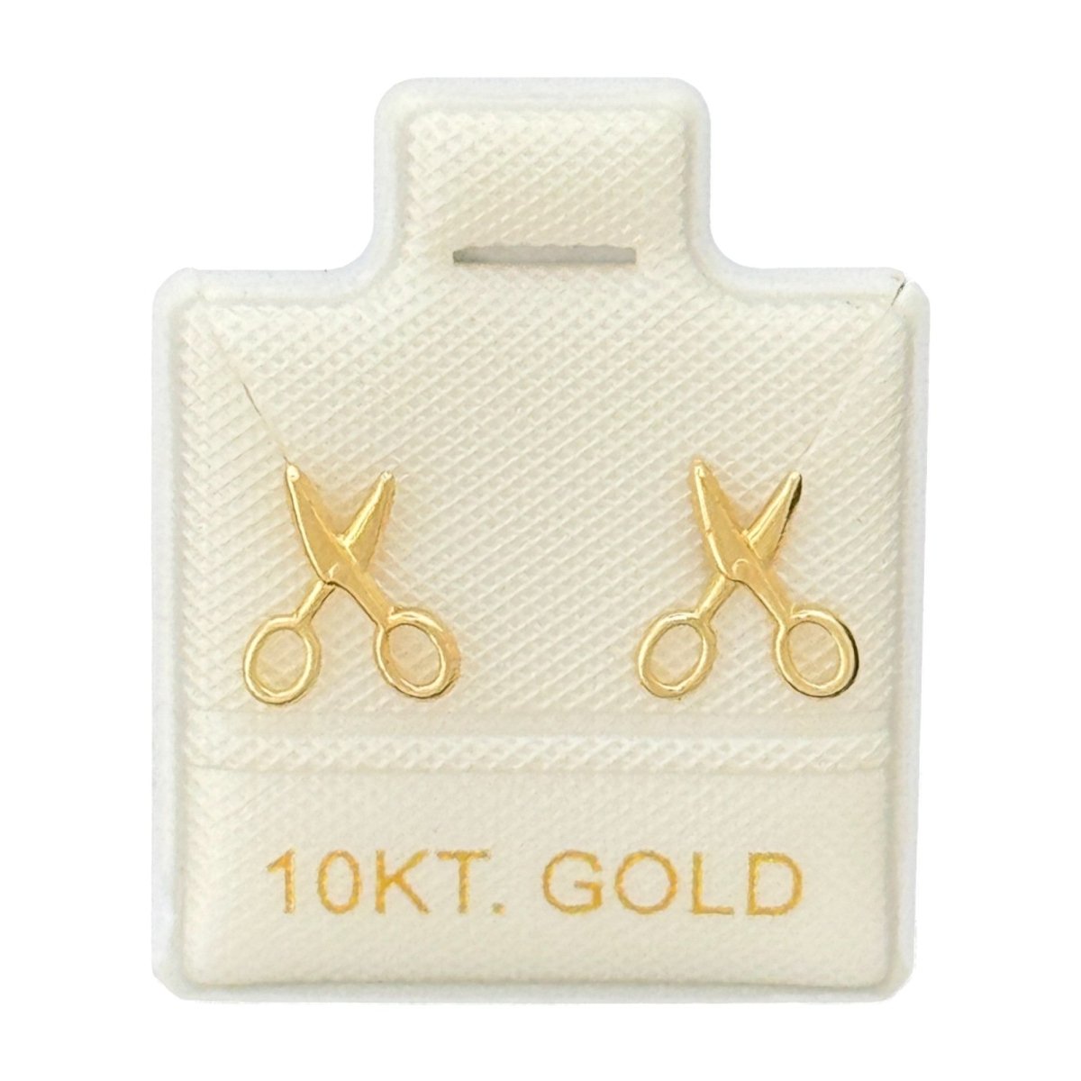 10KT Gold Scissors Stud Earrings