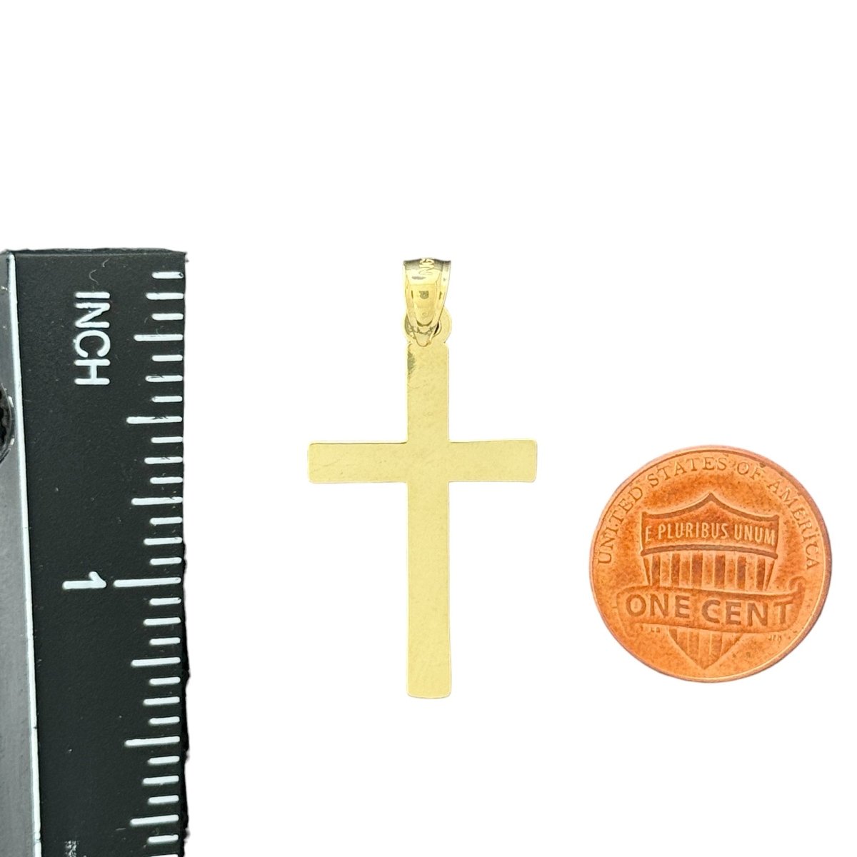 10KT Gold Simple Cross Pendant - 1.22g