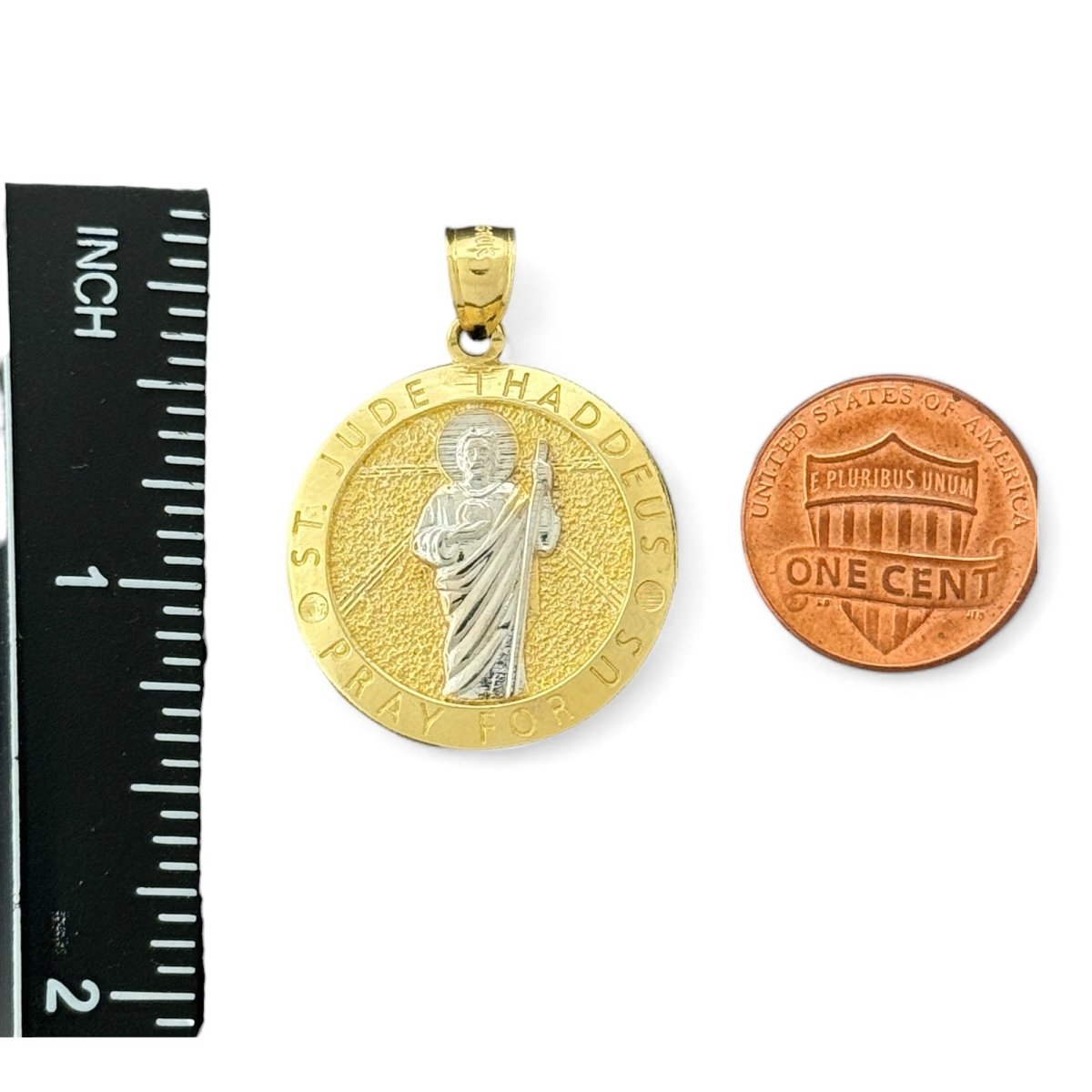 10KT Gold St. Jude Thaddeus Pendant - 2.89g