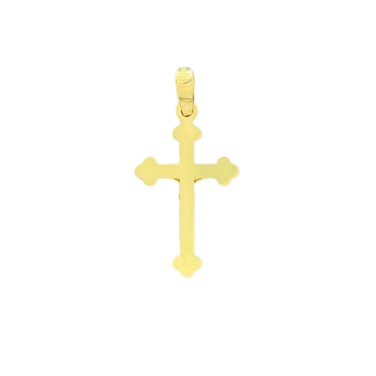 10KT Gold Two - Tone Crucifix Cross Pendant - 0.72g