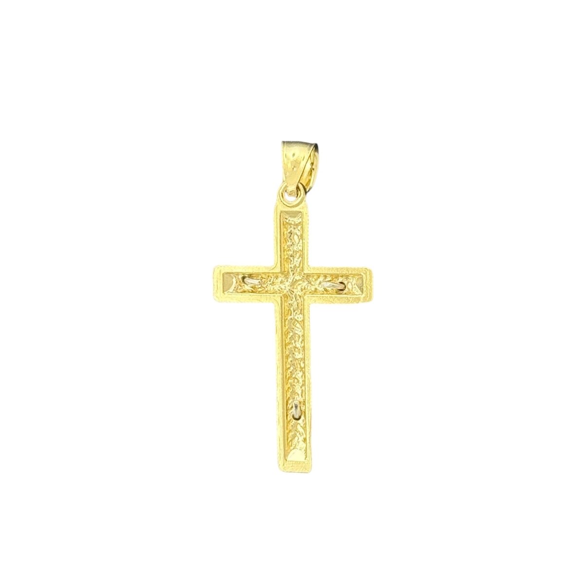 10KT Gold Two - Tone Crucifix Pendant - 2.25g,