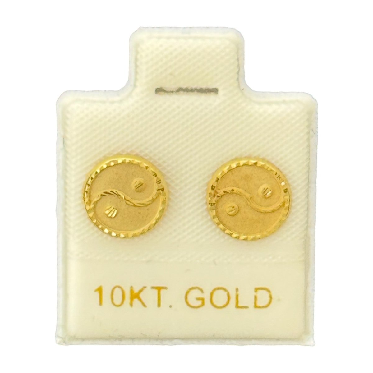 10KT Gold Yin - Yang Stud Earrings