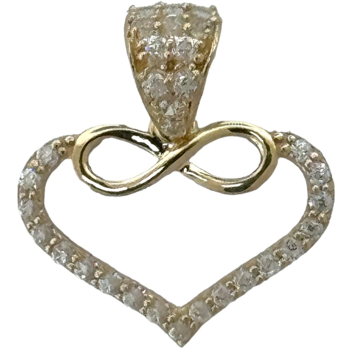 10KT Heart Gold Pendant, 0.8 GRM, 1.5 mm Bail