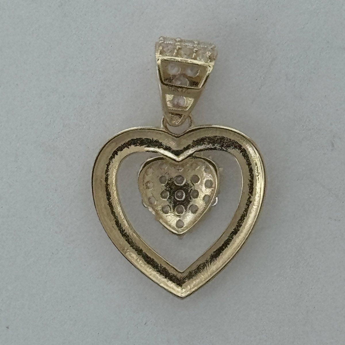 10KT Heart Gold Pendant, 1 GRM, 1.5 mm Bail