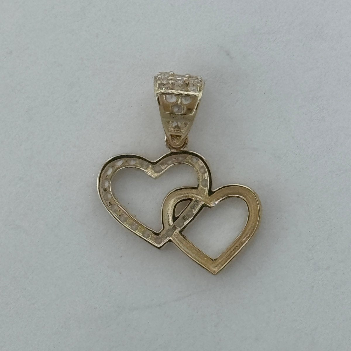 10KT Heart Gold Pendant, 1.04 GRM, 1.5 mm Bail