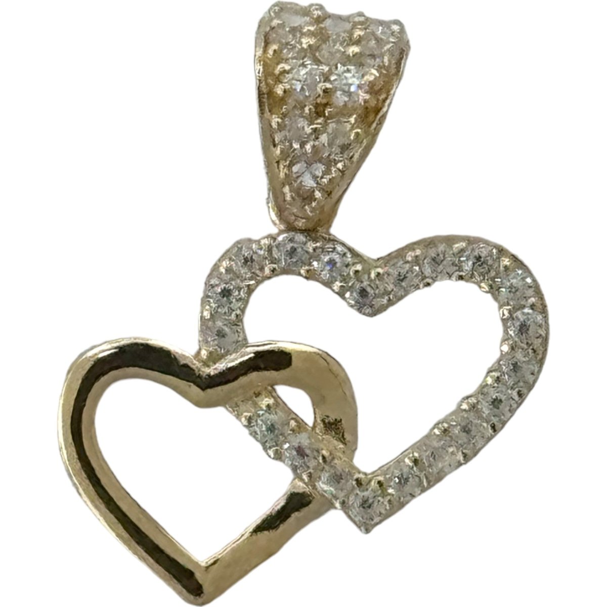 10KT Heart Gold Pendant, 1.04 GRM, 1.5 mm Bail