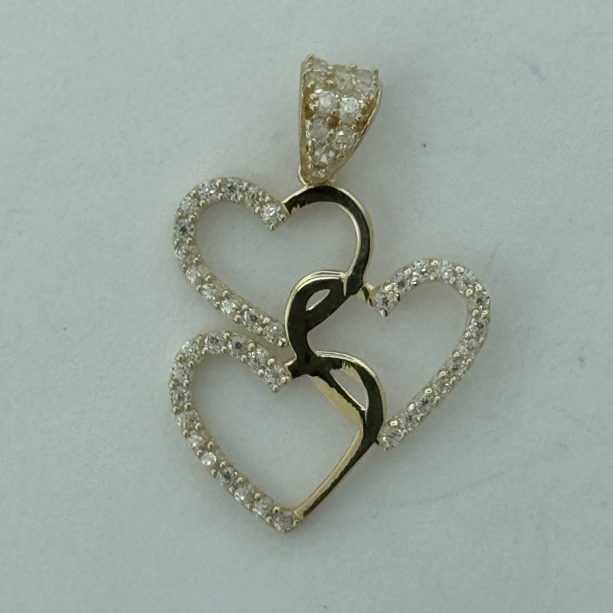 10KT Heart Gold Pendant, 1.15 GRM, 1.5 mm Bail