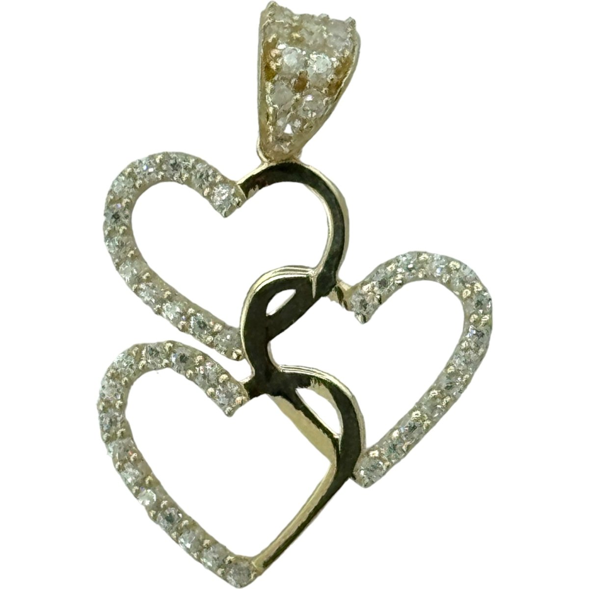 10KT Heart Gold Pendant, 1.15 GRM, 1.5 mm Bail