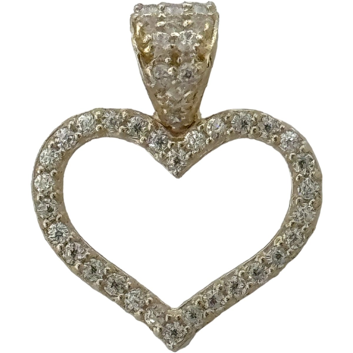10KT Heart Gold Pendant, 1.2 GRM, 1.5 mm Bail