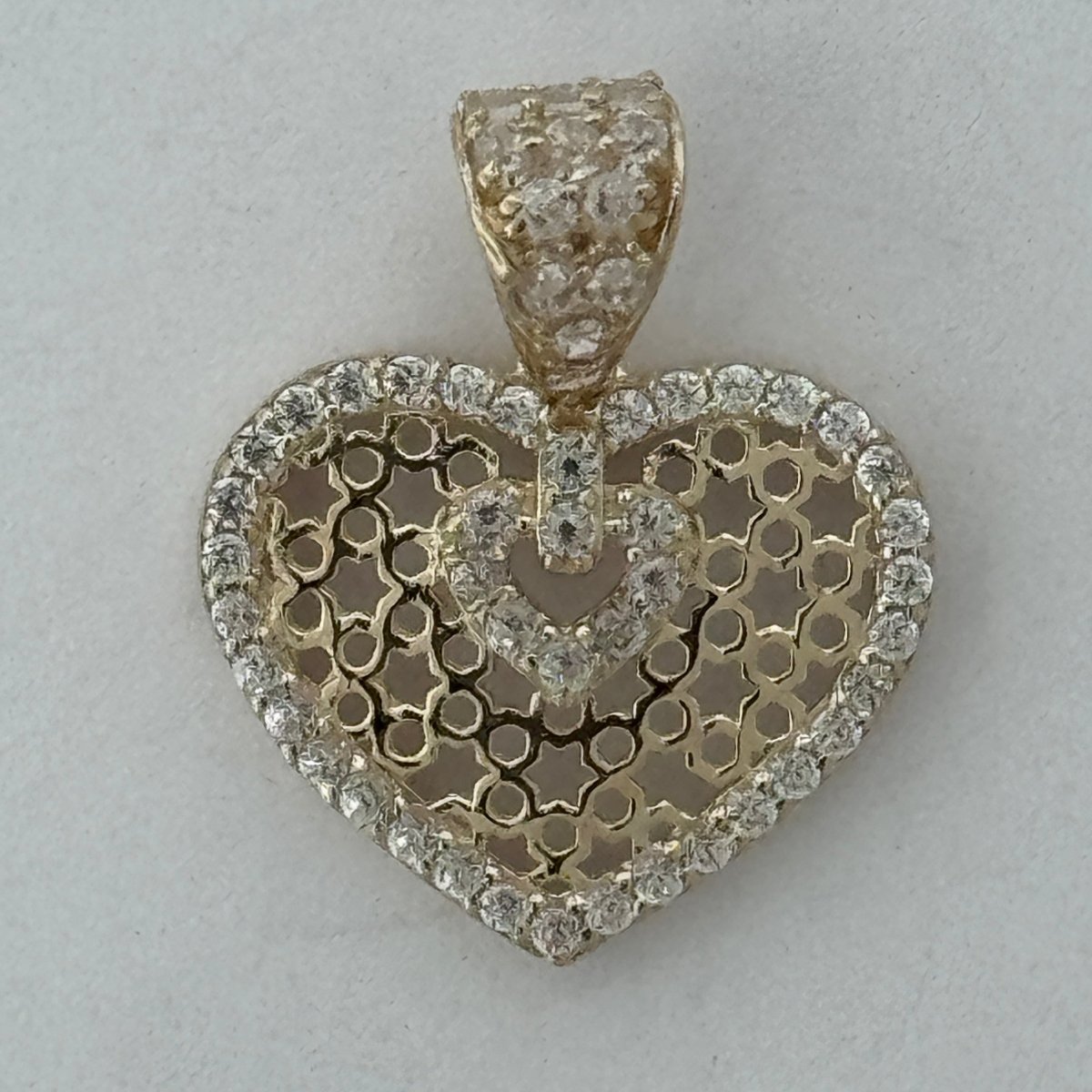 10KT Heart Gold Pendant, 1.2 GRM, 1.5 mm Bail