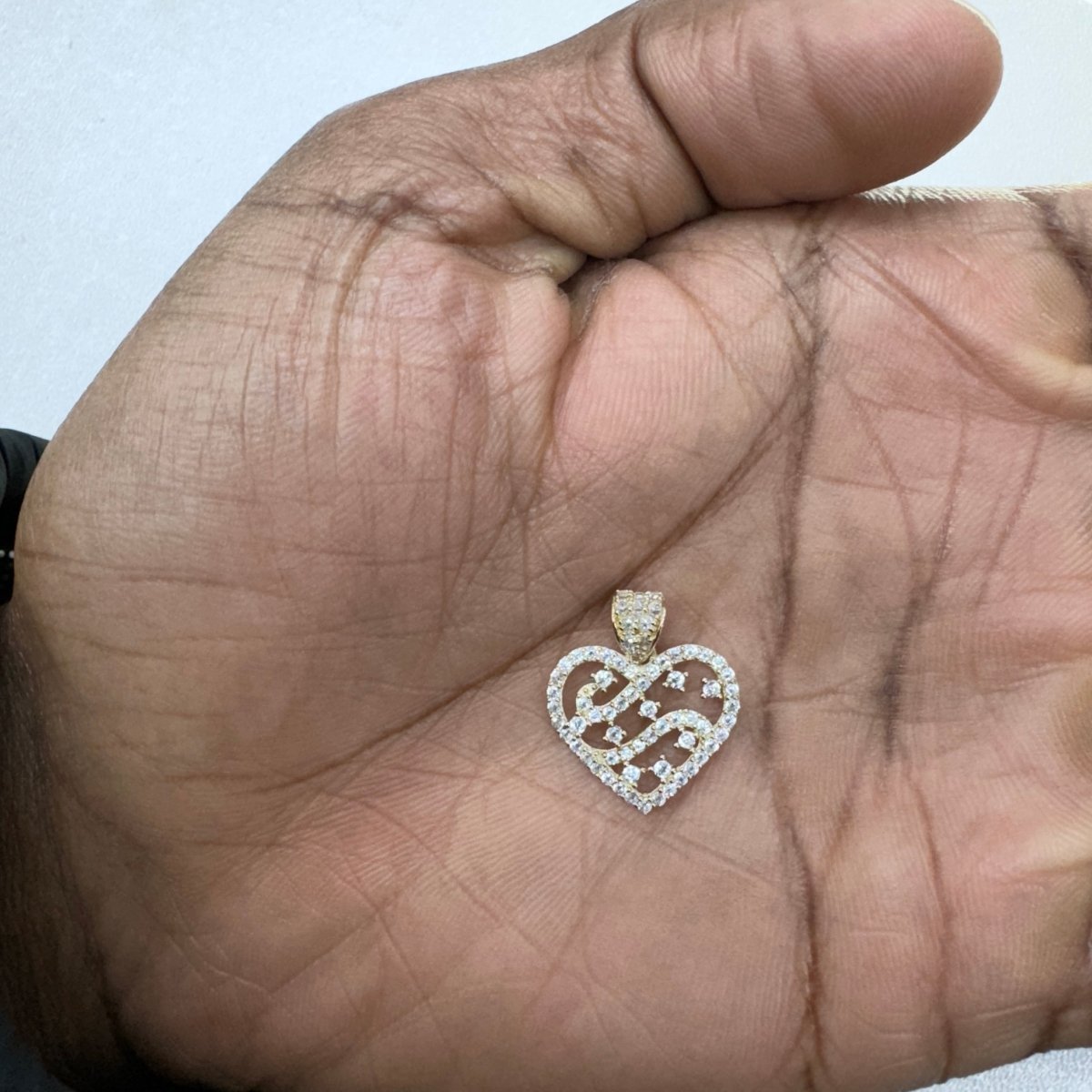 10KT Heart Gold Pendant, 1.4 GRM, 1.5 mm Bail