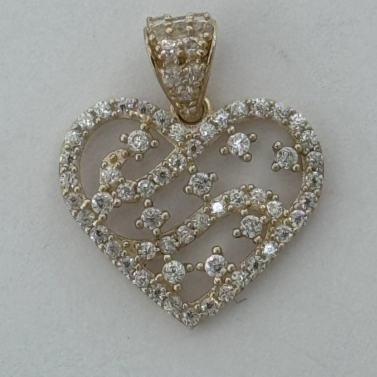 10KT Heart Gold Pendant, 1.4 GRM, 1.5 mm Bail
