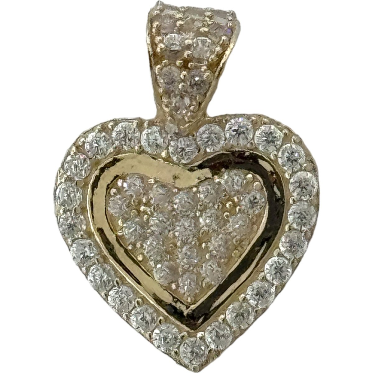 10KT Heart Gold Pendant, 1.7 GRM, 1.5 mm Bail