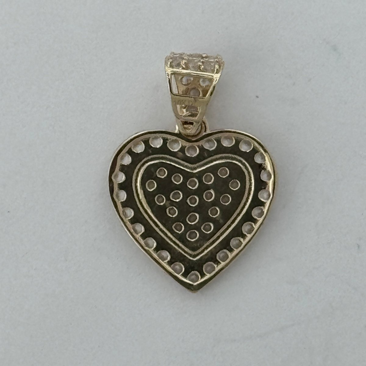 10KT Heart Gold Pendant, 1.7 GRM, 1.5 mm Bail