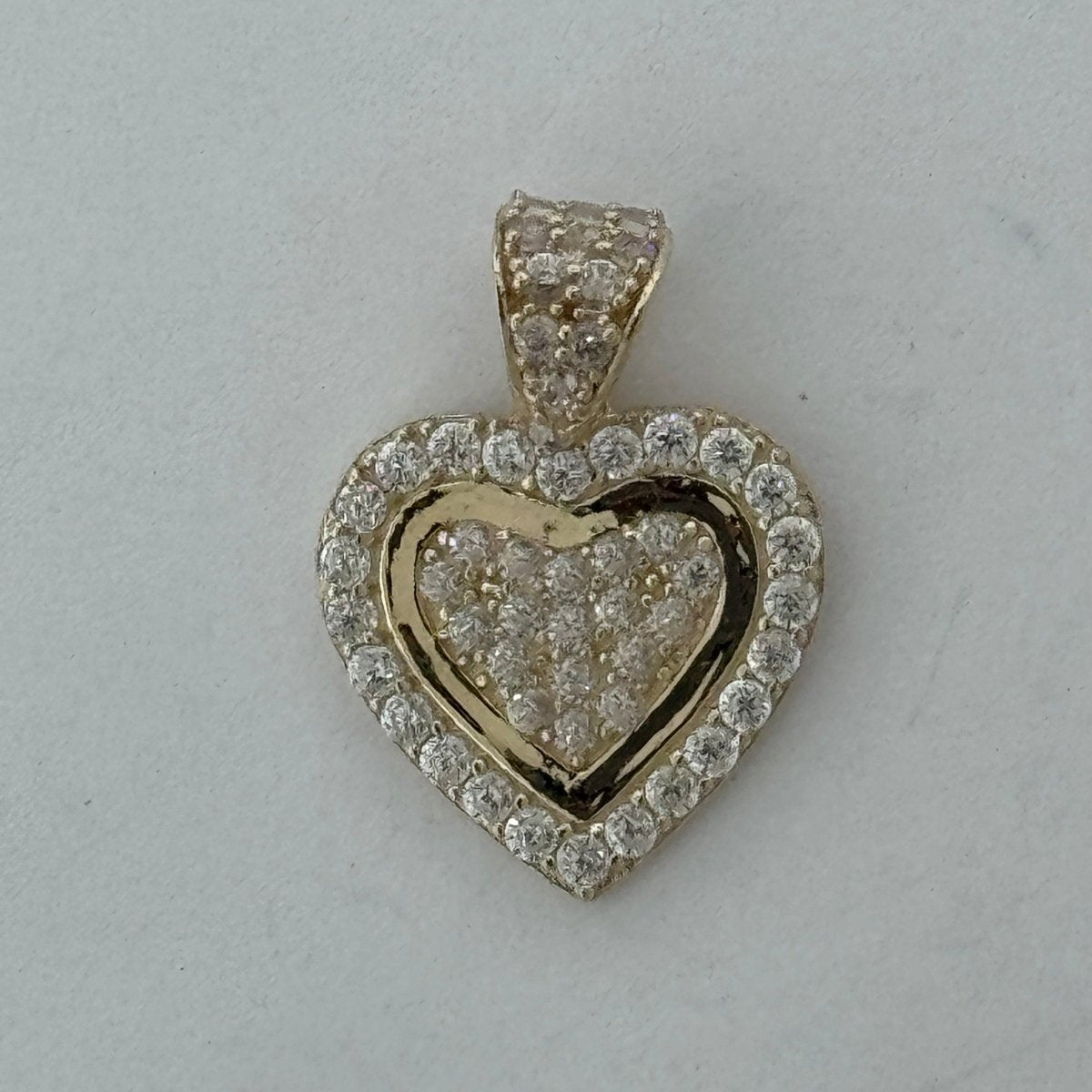 10KT Heart Gold Pendant, 1.7 GRM, 1.5 mm Bail