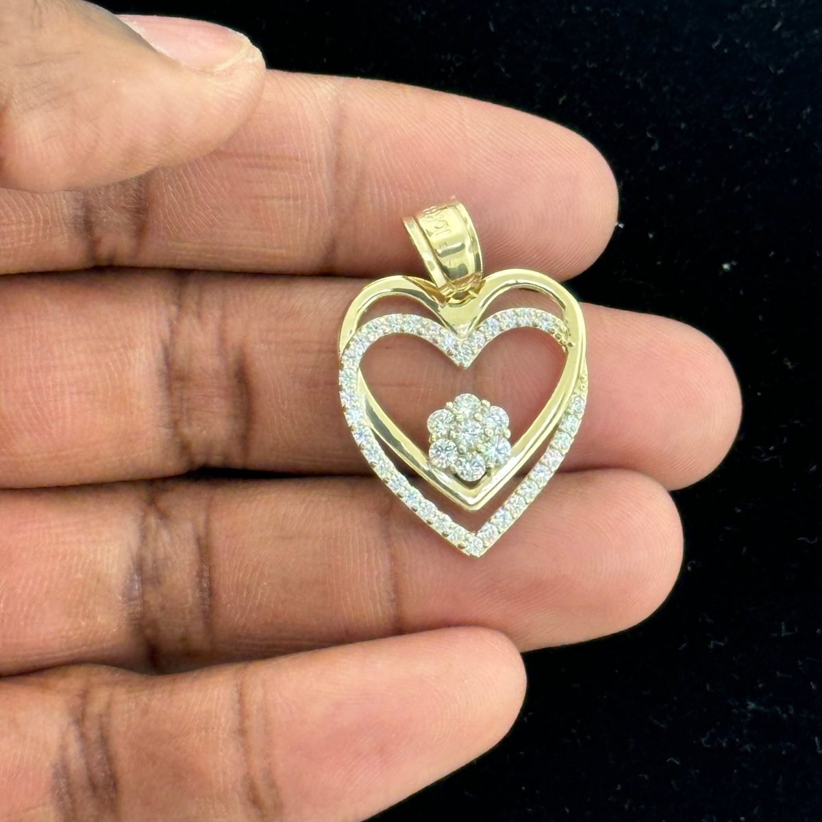 10KT Heart Gold Pendant - 3.36Grm