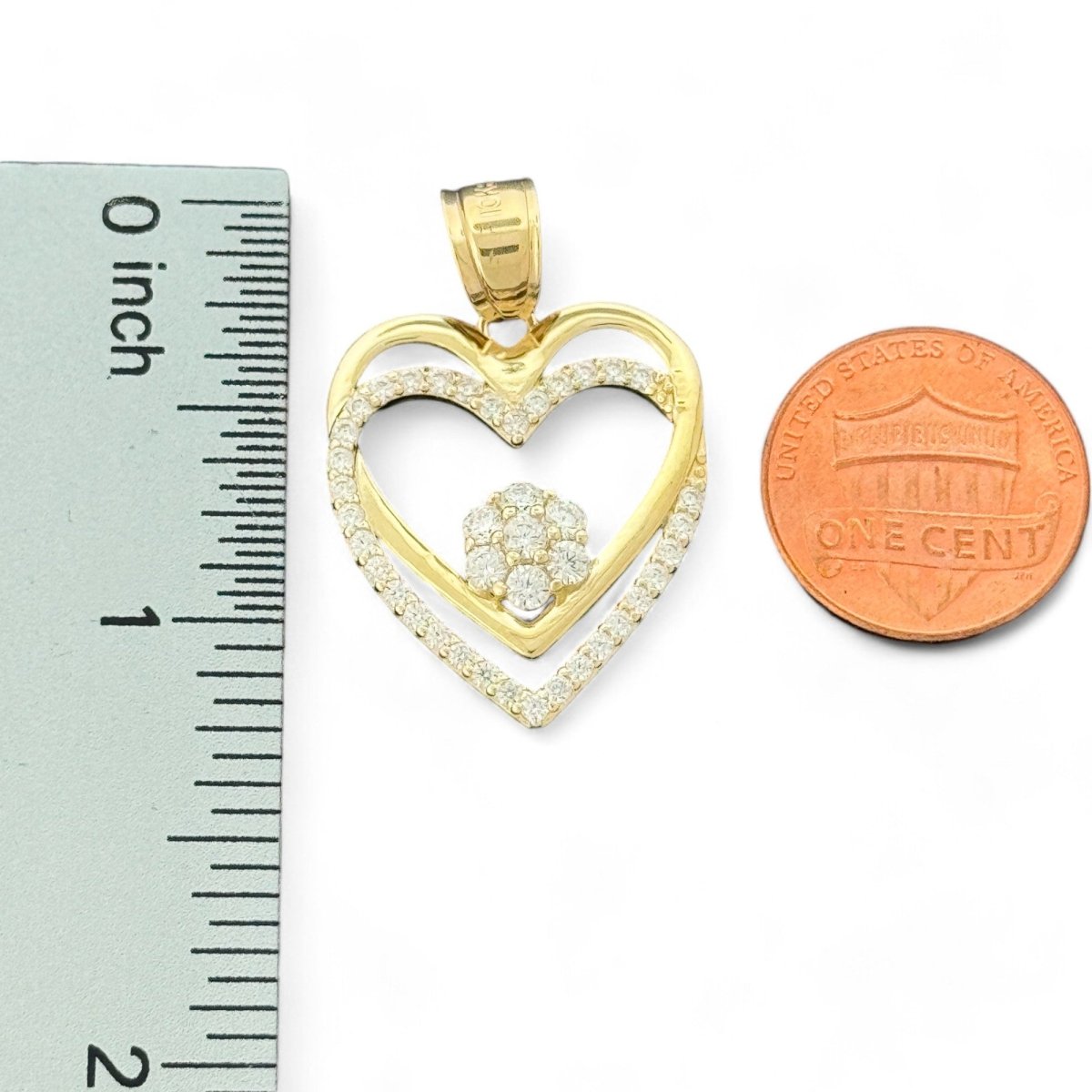 10KT Heart Gold Pendant - 3.36Grm