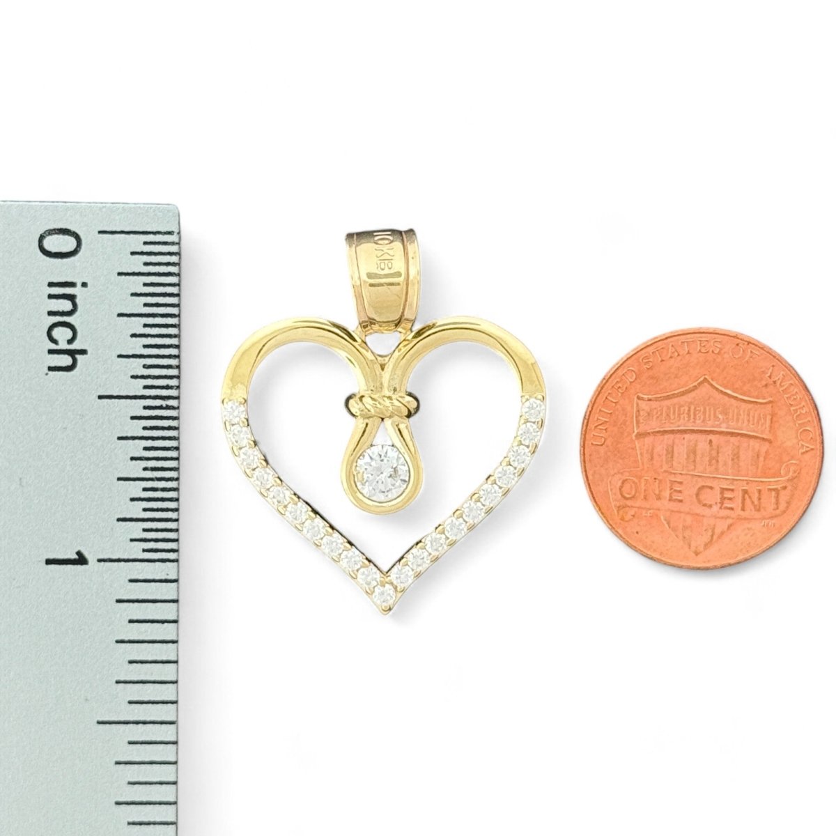 10KT Heart Gold Pendant - 3.54Grm