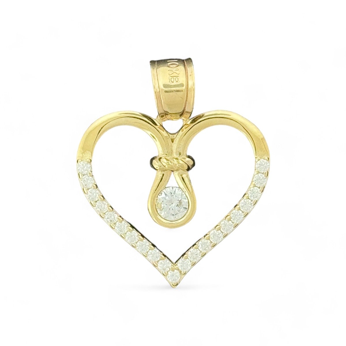 10KT Heart Gold Pendant - 3.54Grm