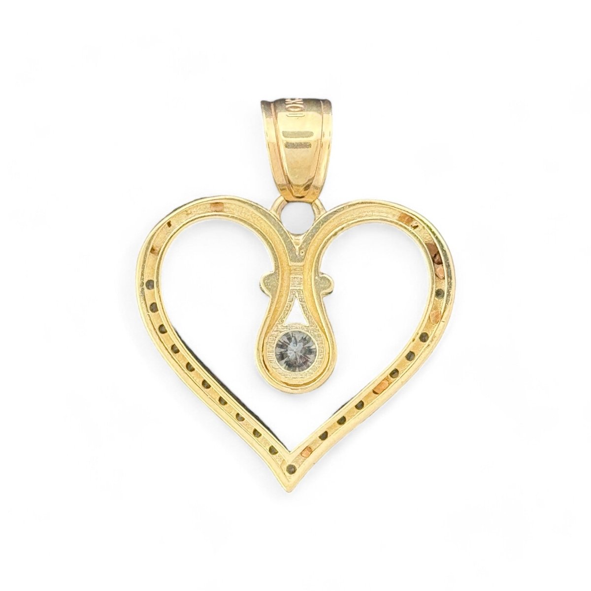 10KT Heart Gold Pendant - 3.54Grm