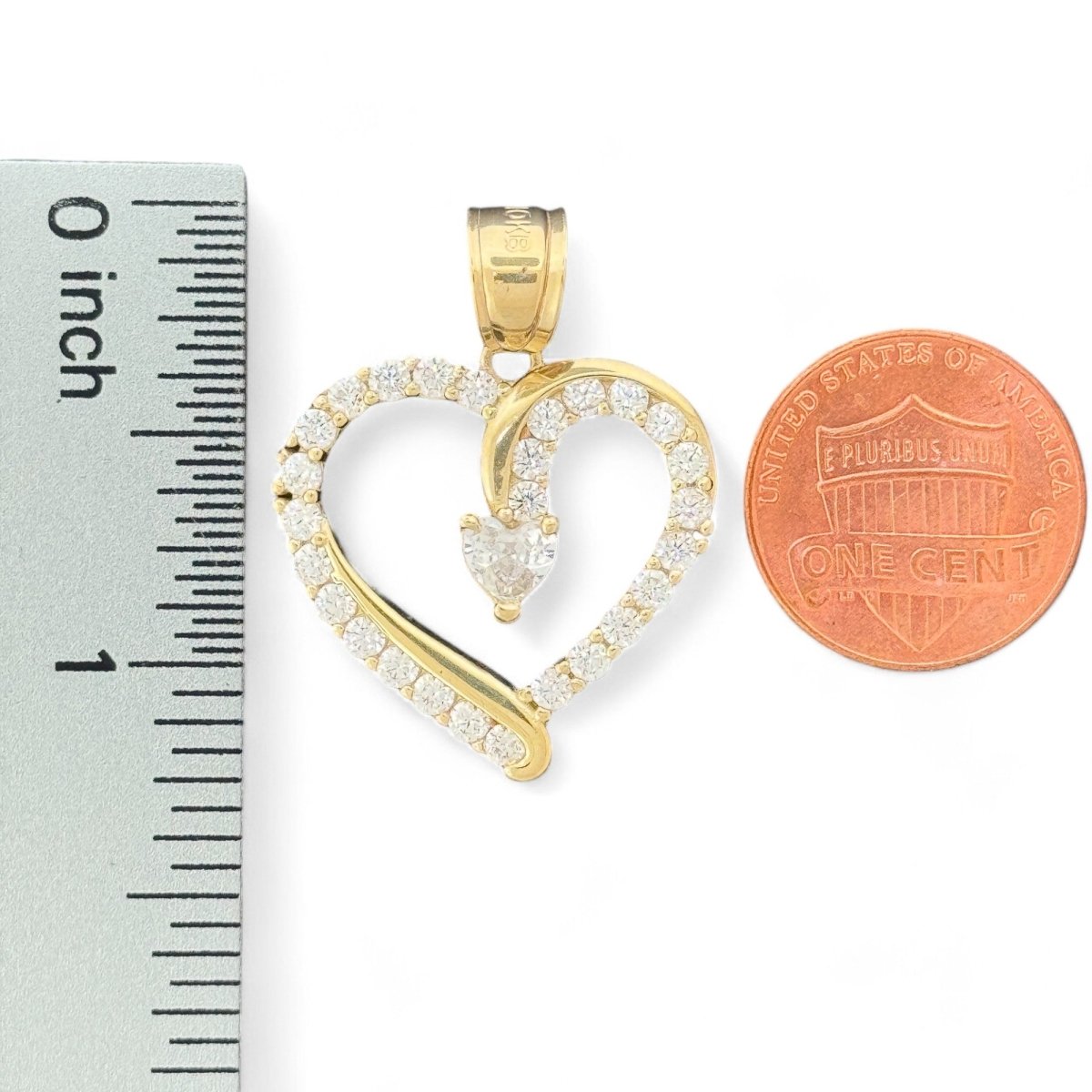 10KT Heart Gold Pendant - 3.55Grm