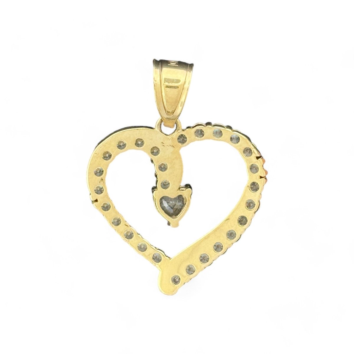 10KT Heart Gold Pendant - 3.55Grm