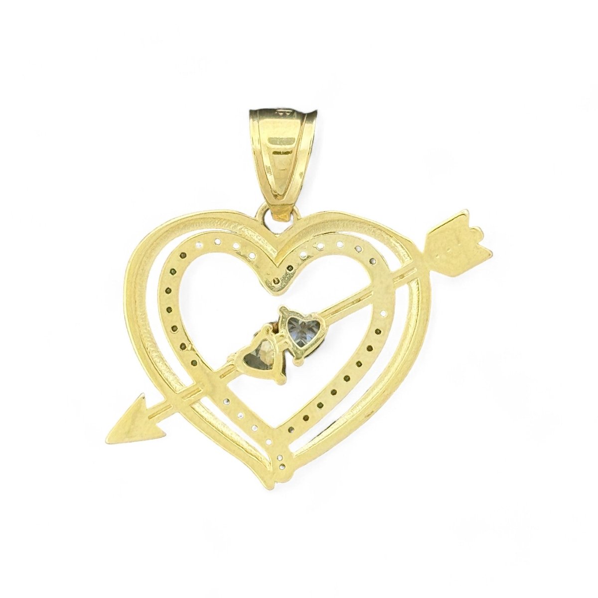 10KT Heart With Arrow Gold Pendant - 3.37Grm