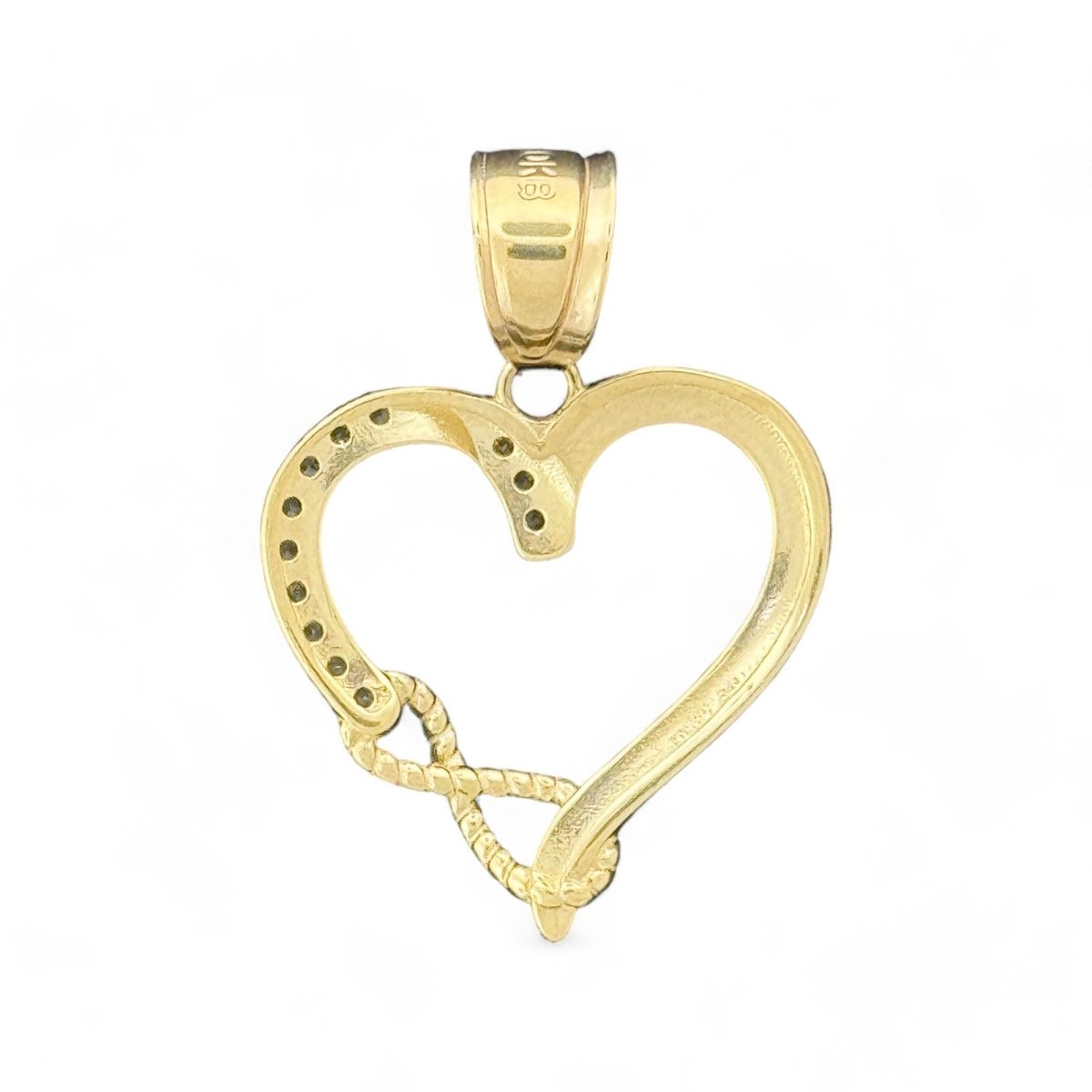 10KT Heart With Infinity Gold Pendant - 2.13Grm