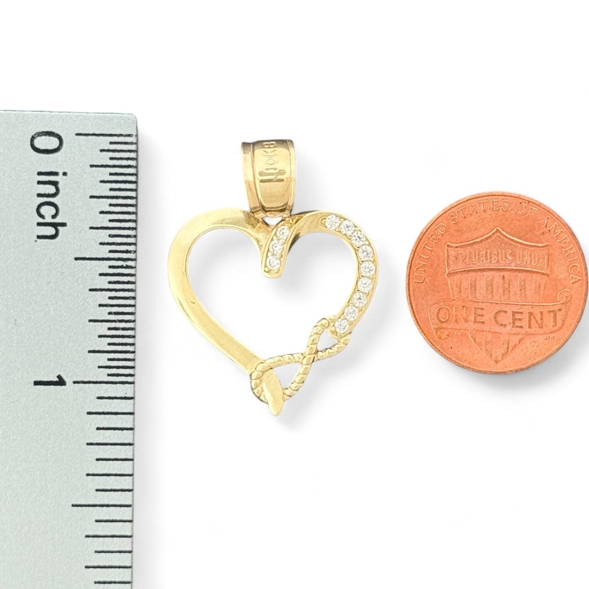 10KT Heart With Infinity Gold Pendant - 2.13Grm