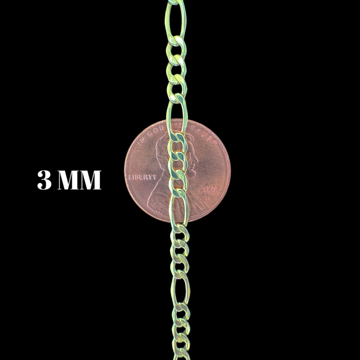 10KT Hollow Figaro Necklace, Hollow