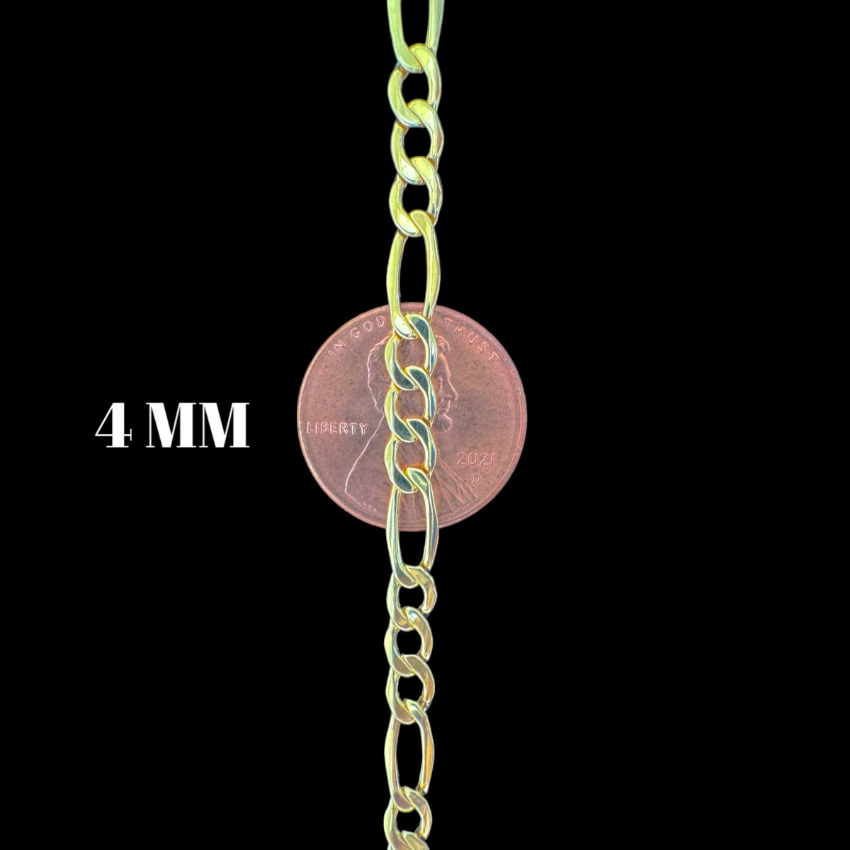 10KT Hollow Figaro Necklace, Hollow