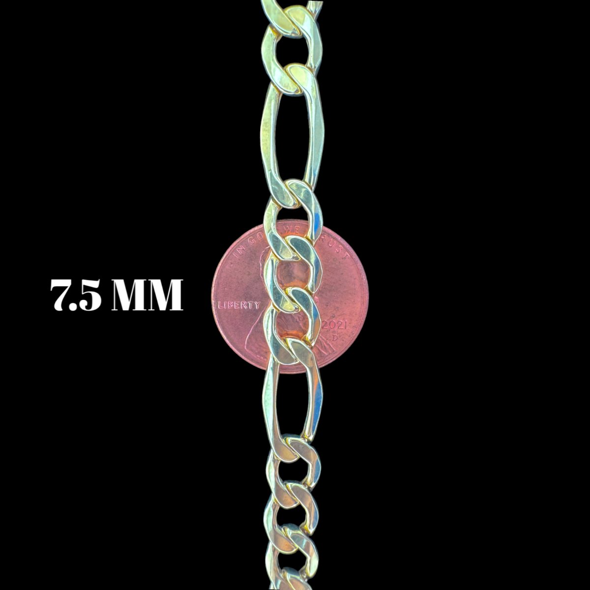 10KT Hollow Figaro Necklace, Hollow