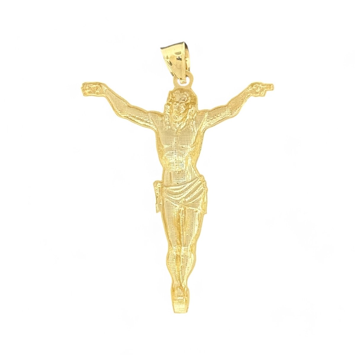 10KT Jesus Christ Crucifix Gold Pendant - 2.9 Grm