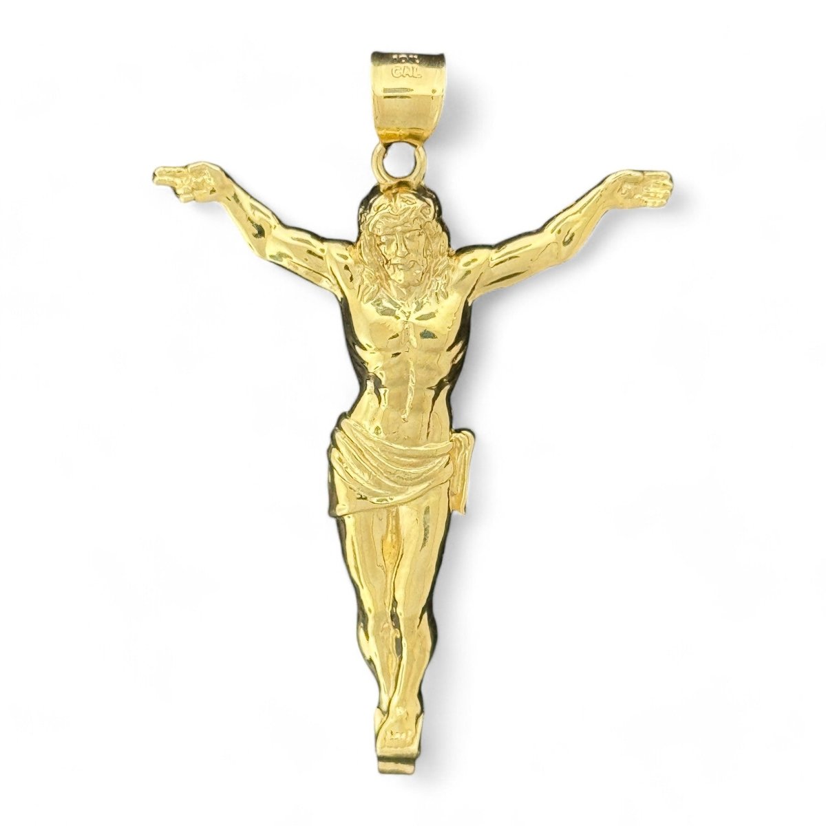 10KT Jesus Christ Crucifix Gold Pendant - 2.9 Grm