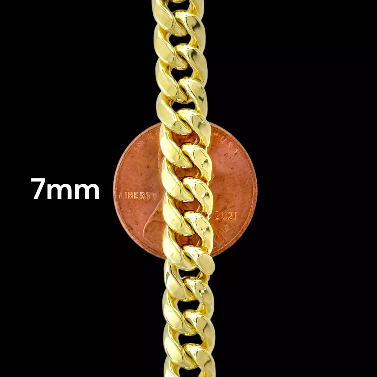 10KT Miami Cuban Necklace, Hollow