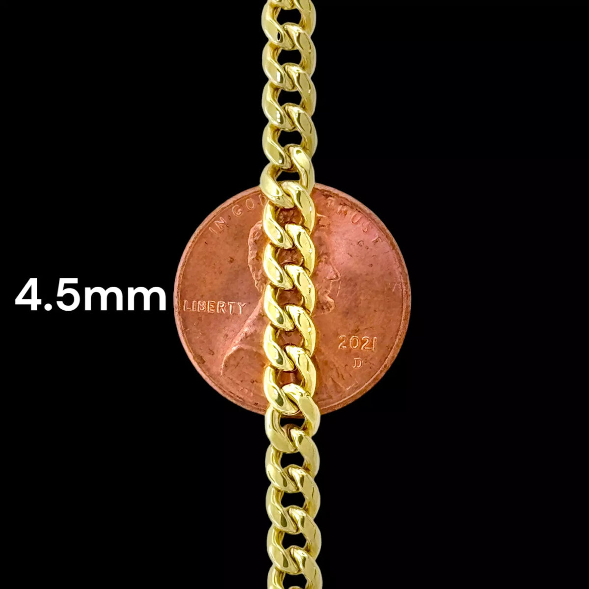 10KT Miami Cuban Necklace, Hollow