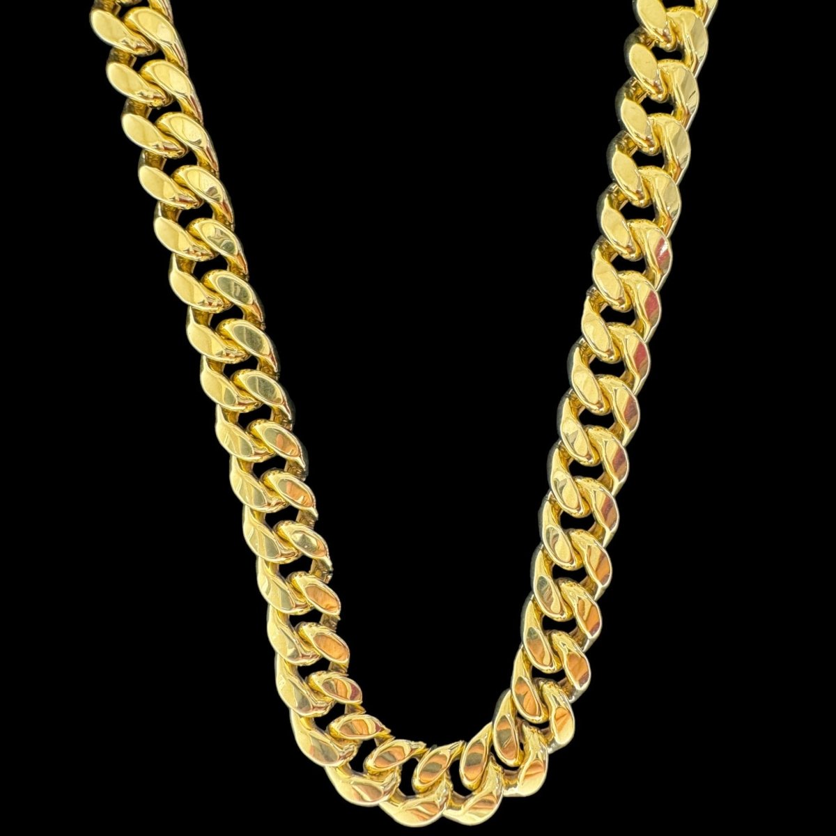 10KT Miami Cuban Necklace, Hollow