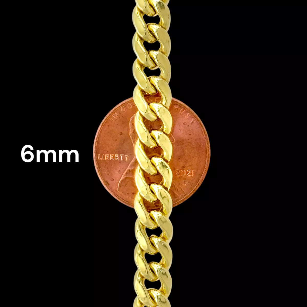 10KT Miami Cuban Necklace, Hollow