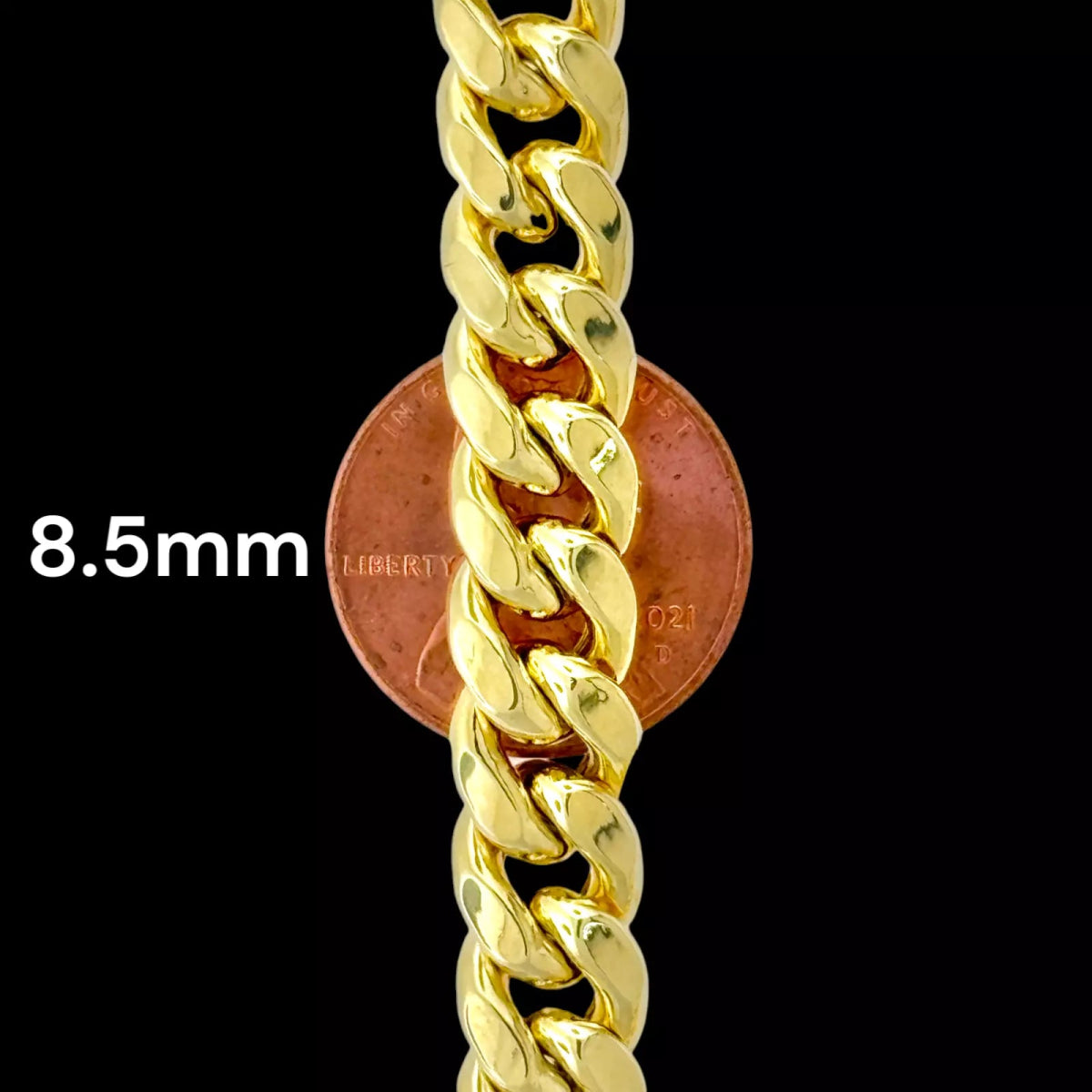 10KT Miami Cuban Necklace, Hollow