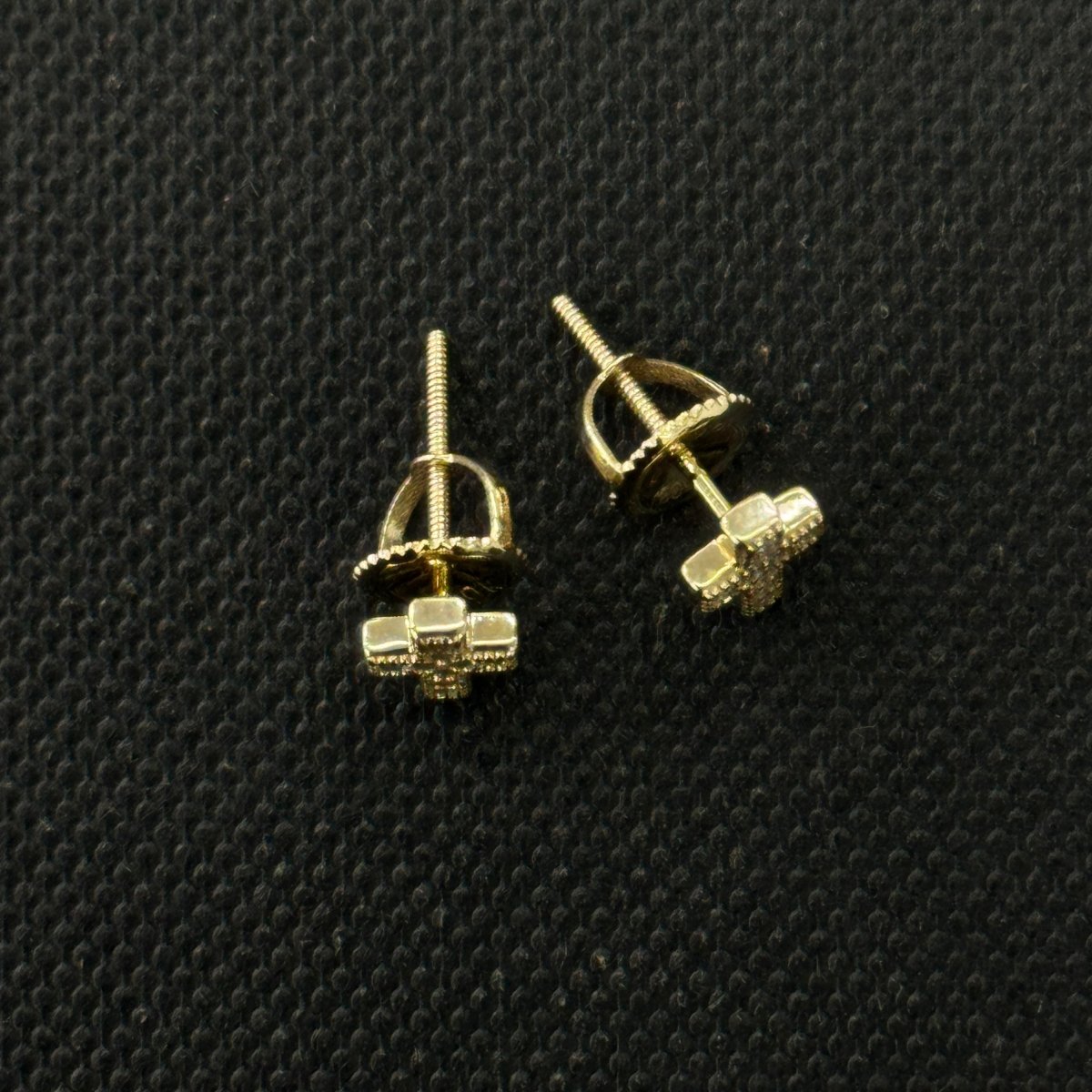 10KT Moissanite Cross Earrings