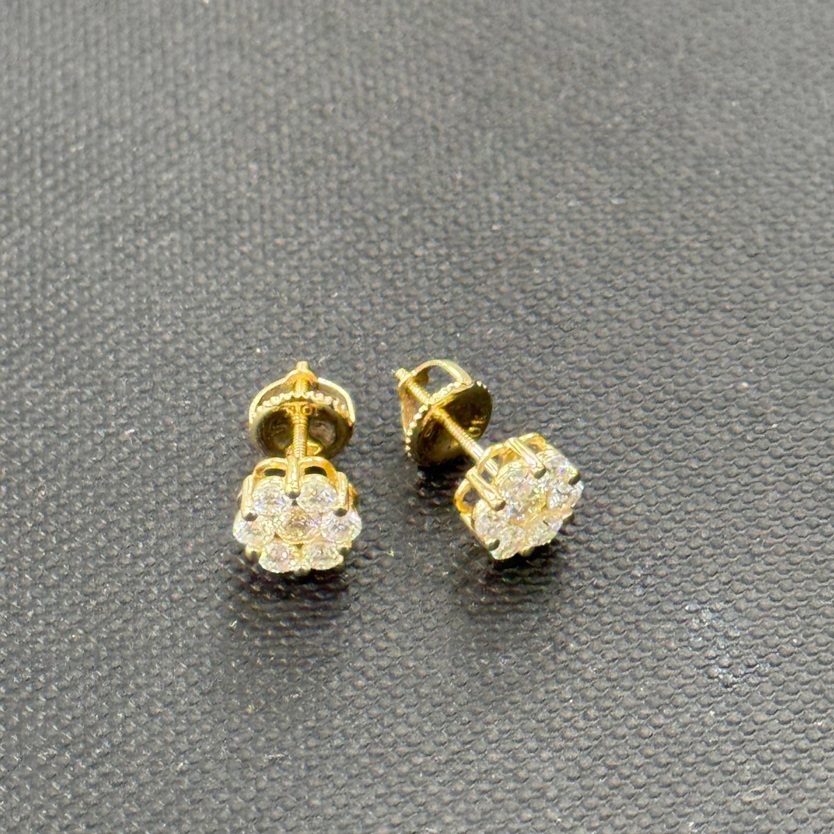 10KT Moissanite Flower Earring - 1CT, 2CT, 3CT
