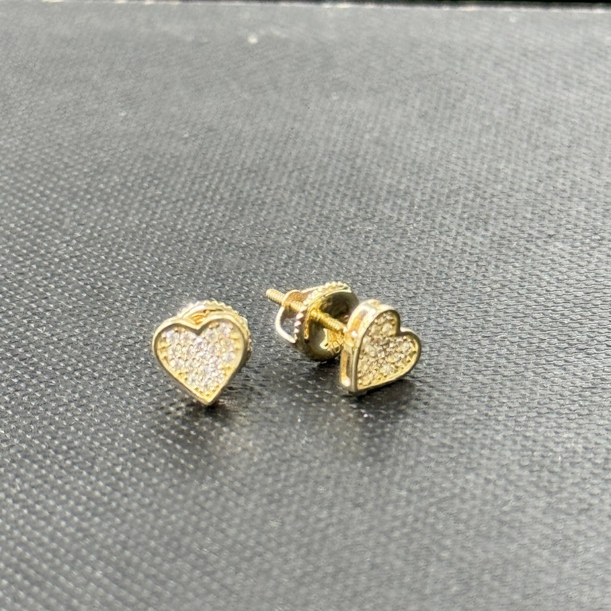 10KT Moissanite Heart Earrings