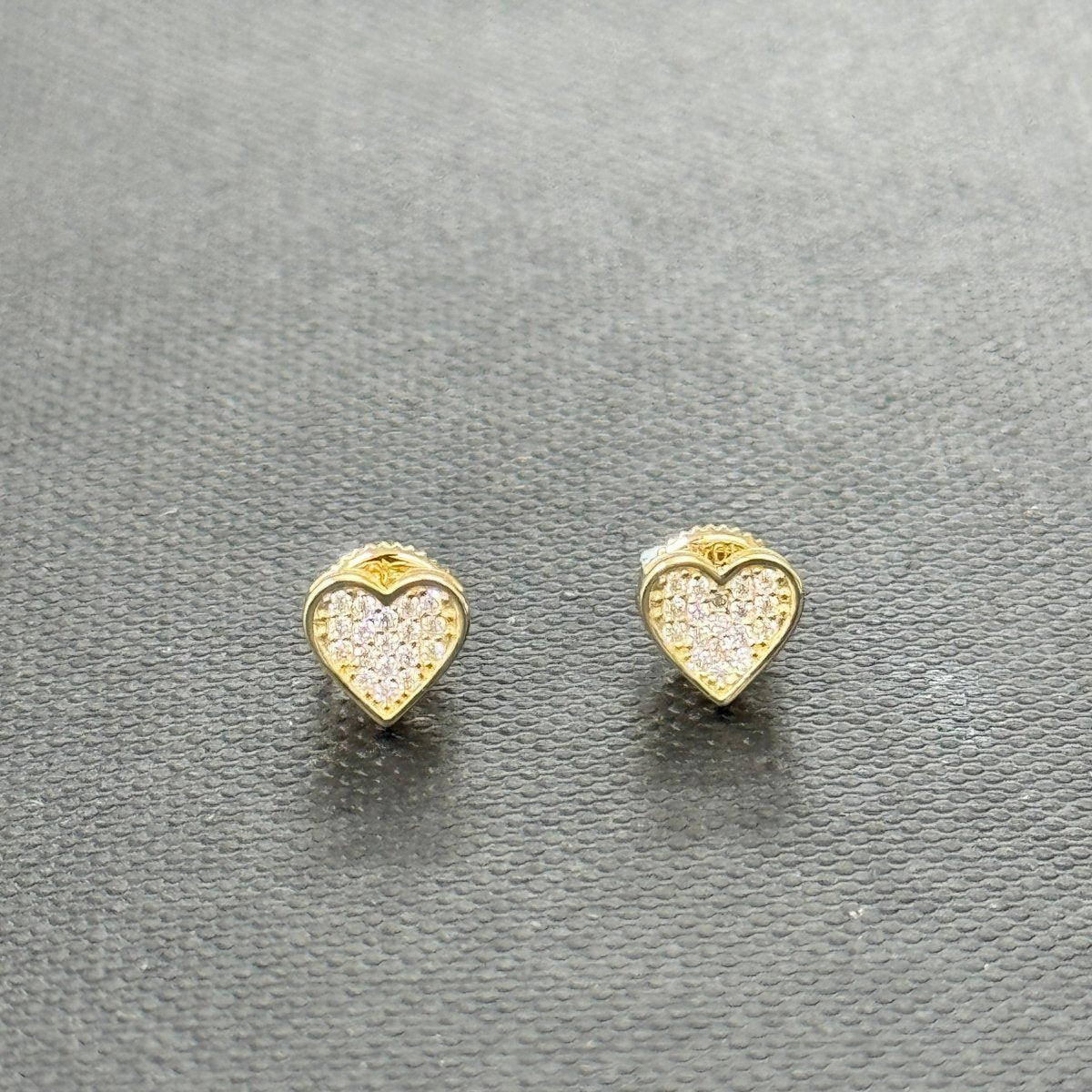 10KT Moissanite Heart Earrings