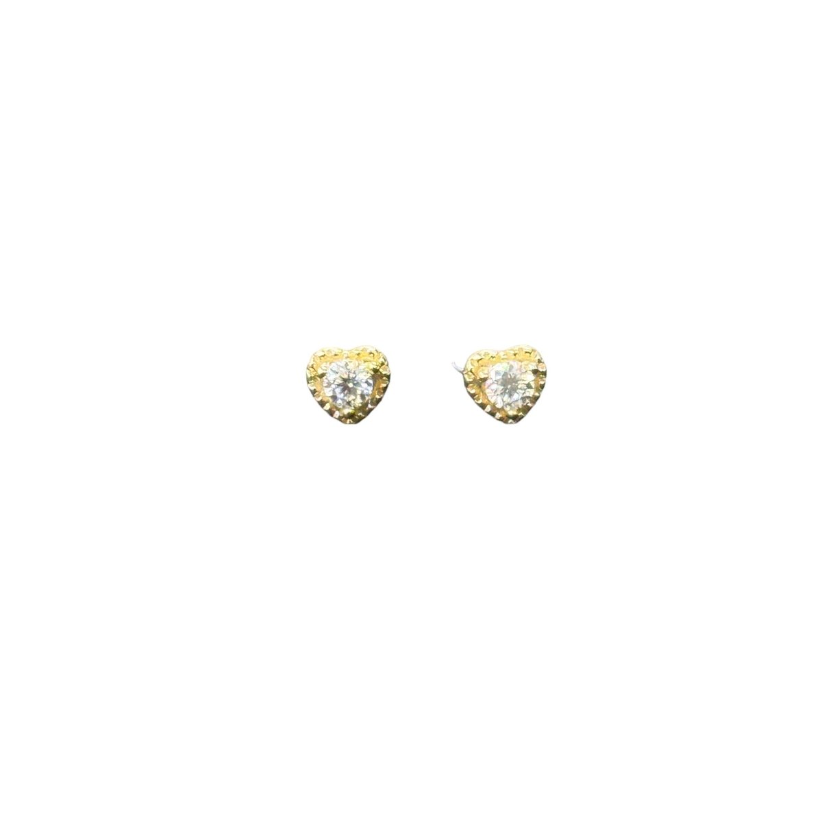 10KT Moissanite Heart Earrings