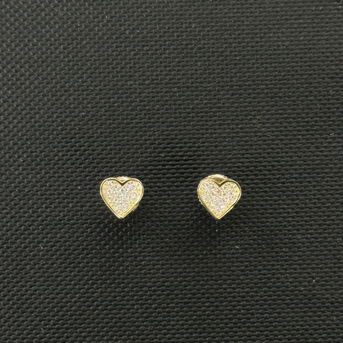 10KT Moissanite Heart Earrings
